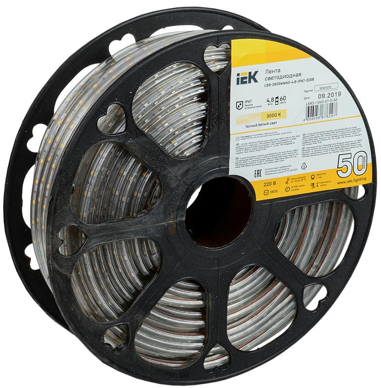 Лента светодиодная 50м LSR-2835WW60-4,8-IP67-220В