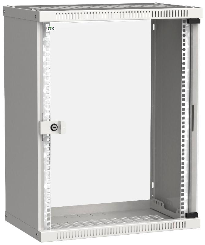 Шкаф LINEA WE 15U 550x350мм дверь стекло серый