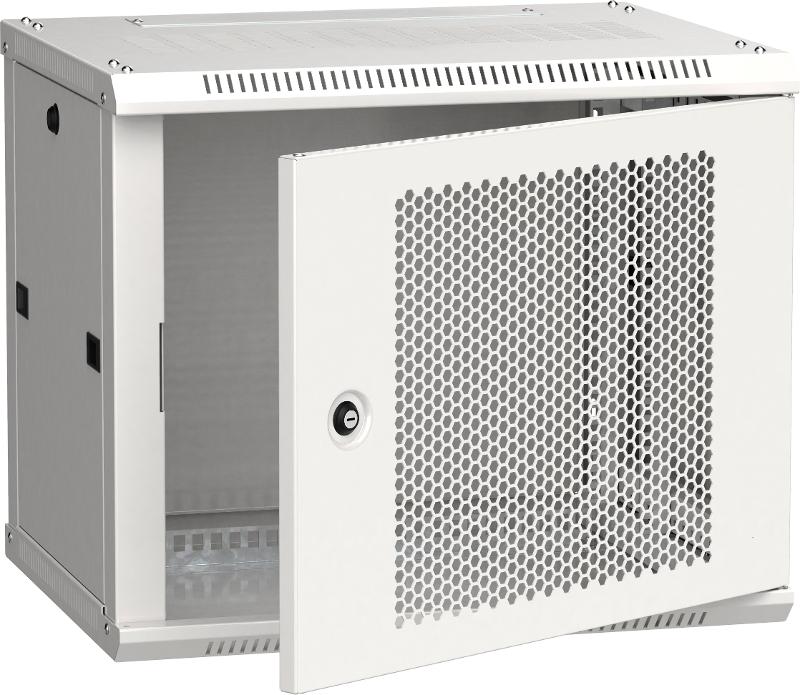 Шкаф LINEA W 9U 600x450 мм дверь перфорированная, RAL7035