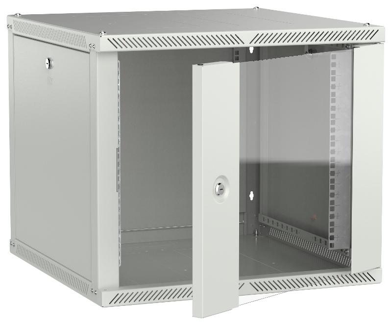 ITK LINEA W Шкаф 9U 600х600мм дверь стекло серый 2.0