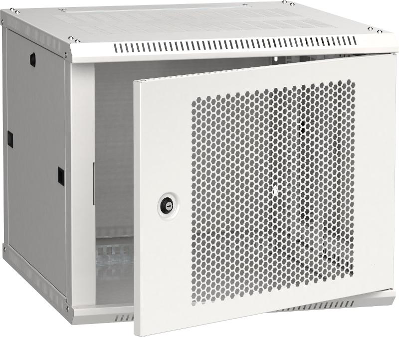 Шкаф LINEA W 9U 600x600 мм дверь перфорированная, RAL7035