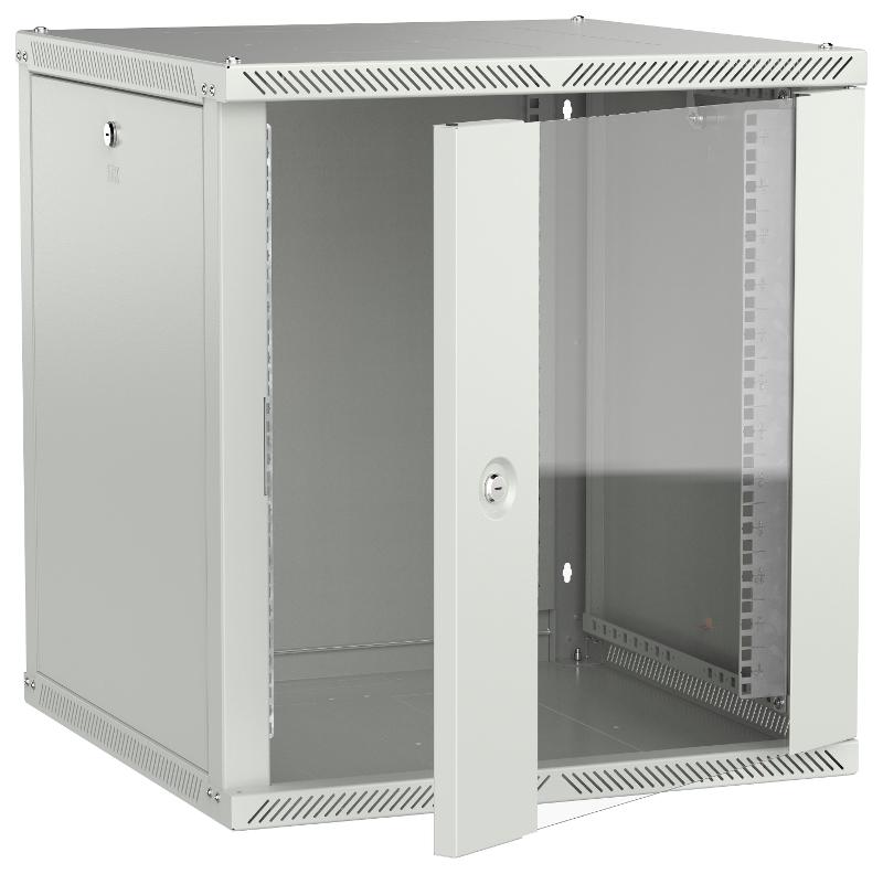 ITK LINEA W Шкаф 12U 600х600мм дверь стекло серый 2.0