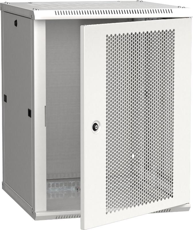 Шкаф LINEA W 12U 600x600 мм дверь перфорированная, RAL7035