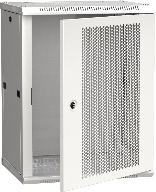 Шкаф LINEA W 15U 600x450 мм дверь перфорированная, RAL7035