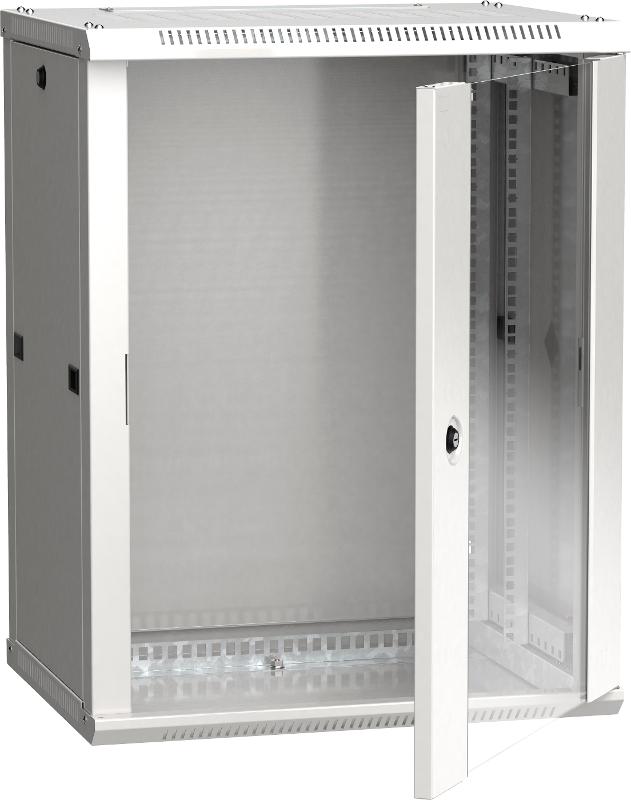 Шкаф LINEA W 18U 600x450 мм дверь стекло, RAL7035