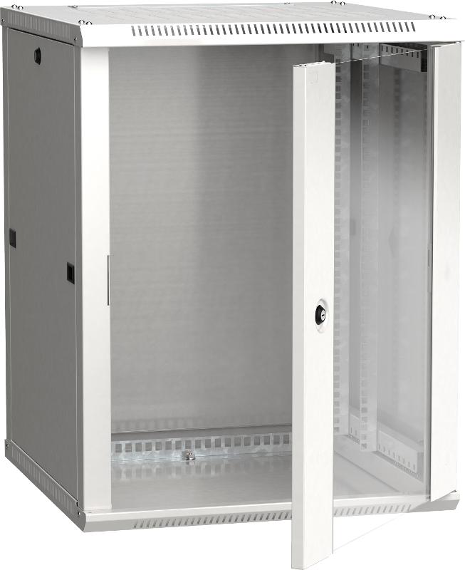 Шкаф LINEA W 18U 600x600 мм дверь стекло, RAL7035