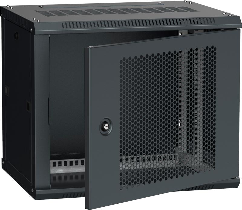 Шкаф LINEA W 6U 600x450 мм дверь перфорированная, RAL9005