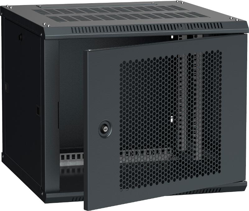 Шкаф LINEA W 6U 600x600 мм дверь перфорированная, RAL9005