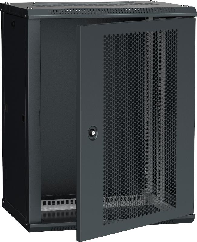 Шкаф LINEA W 18U 600x450 мм дверь перфорированная, RAL9005