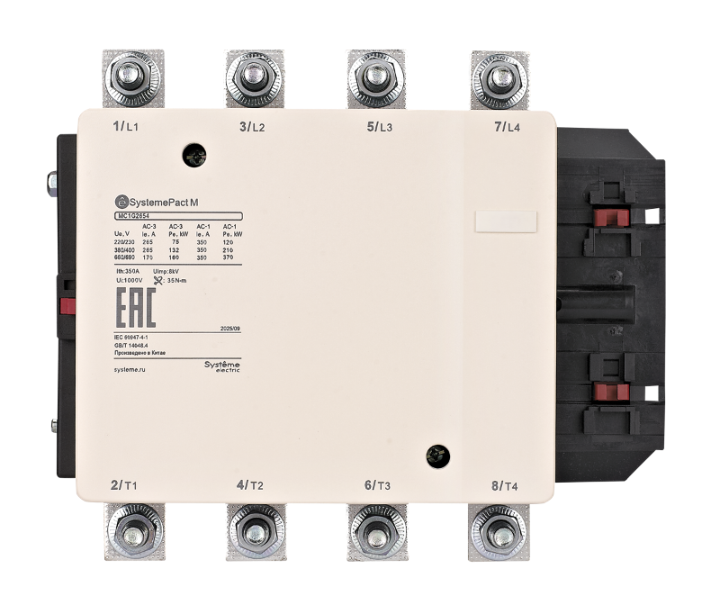 КОНТАКТОР MC1G 4P (4НО) AC1 400A 110В 50/60ГЦ