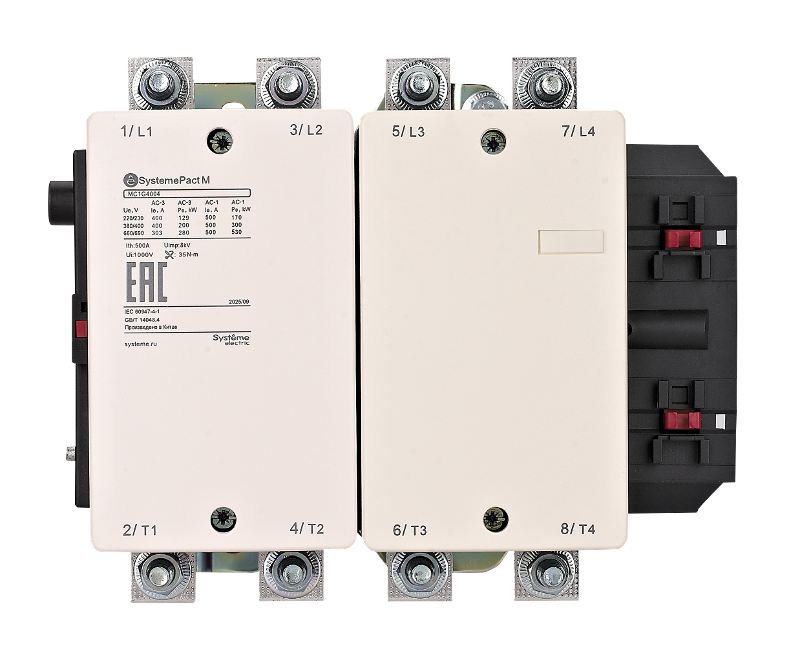 КОНТАКТОР MC1G 4P (4НО) AC1 700A 110В 50/60ГЦ