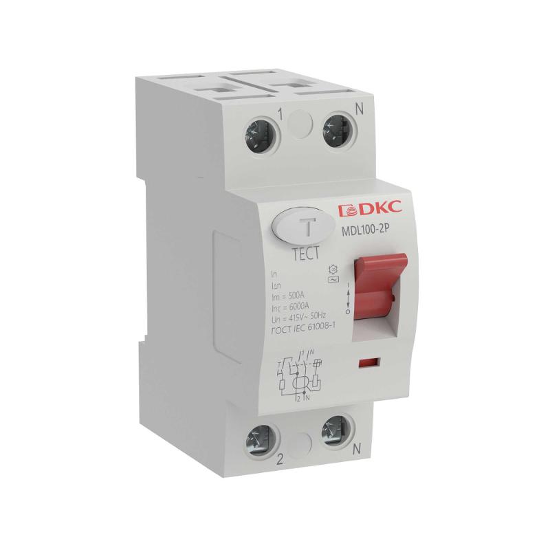 Выключатель дифференциального тока YON max MDL100 1п+N 100mA 80Aтип АС