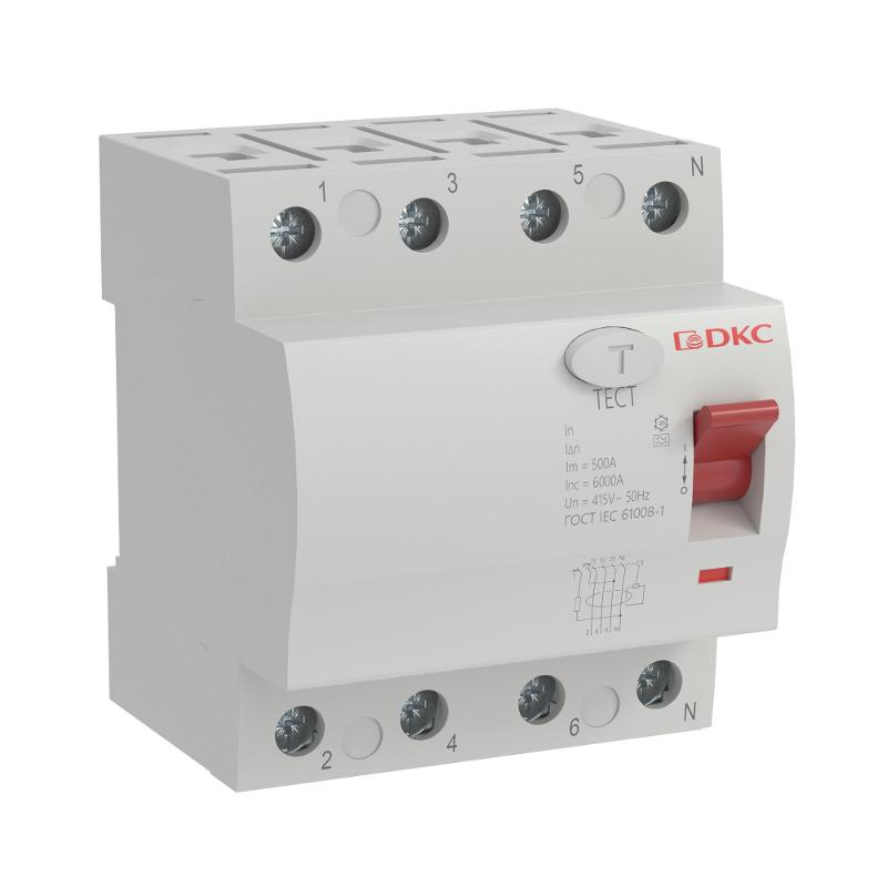 Устройство защитного отключения УЗО YON MDL100 4P 63А 30mA тип A