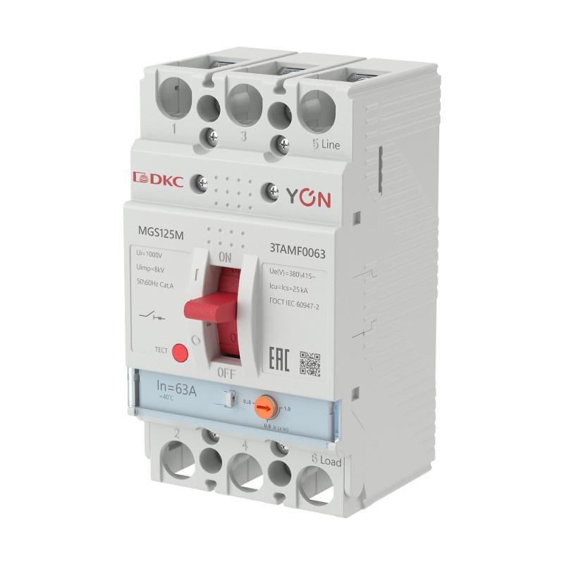 Авт. выкл. YON MGS125 3P 50,4-63A 25kA