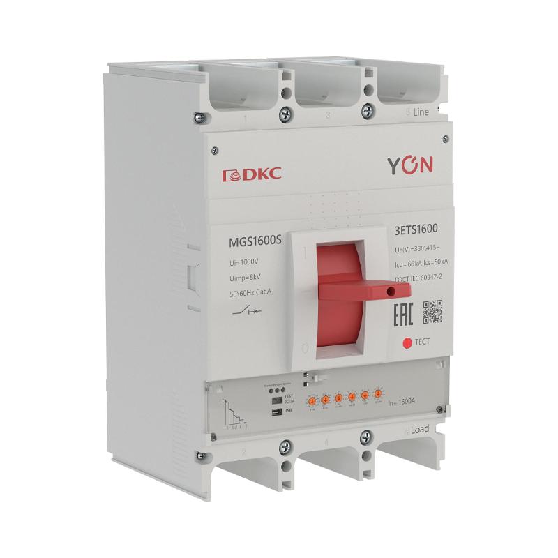 Авт. выкл. YON MGS1600S 3P 640-1600A 66kA с электронным расцепителем ETS