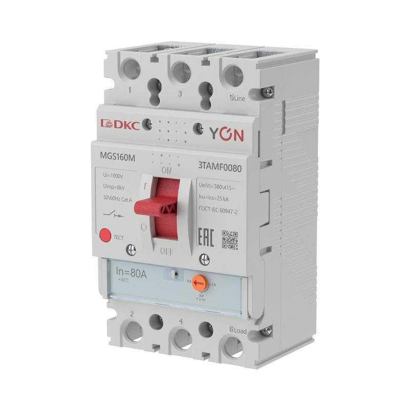 Авт. выкл. YON MGS160 3P 64-80A 25kA