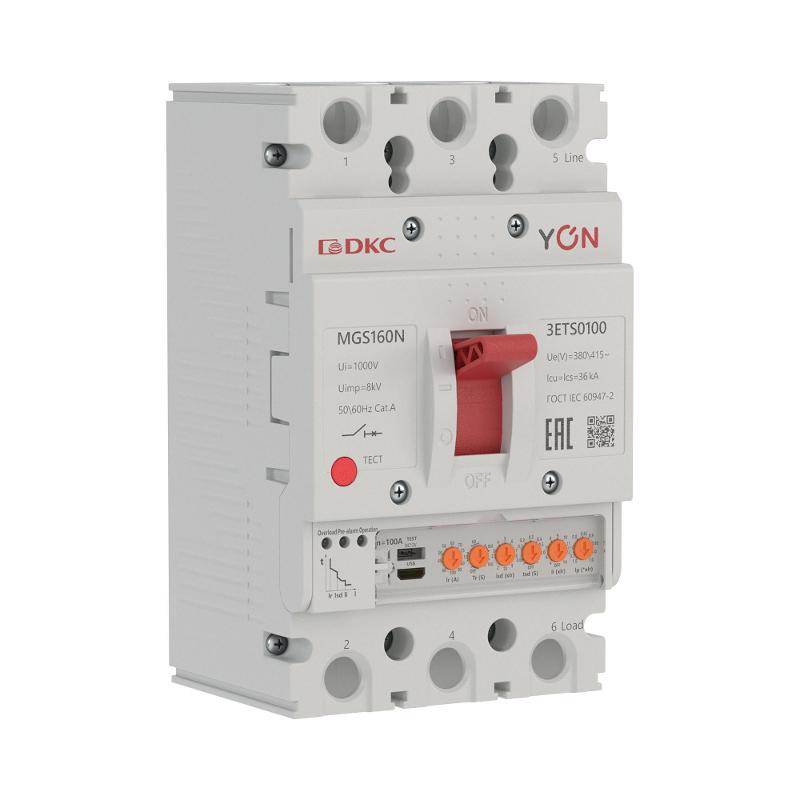 Авт. выкл. YON MGS160N 3P 40-100A 36kA с электронным расцепителем ETS