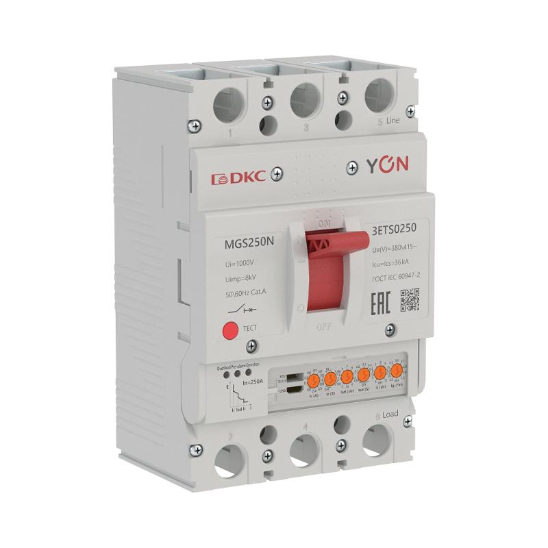 Авт. выкл. YON MGS250N 3P 100-250A 36kA с электронным расцепителем ETS