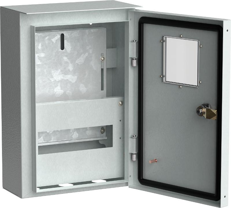 Корпус металлический коттеджный ЩУРн-1/9 (ВхШхГ) 370х250х135мм IP54