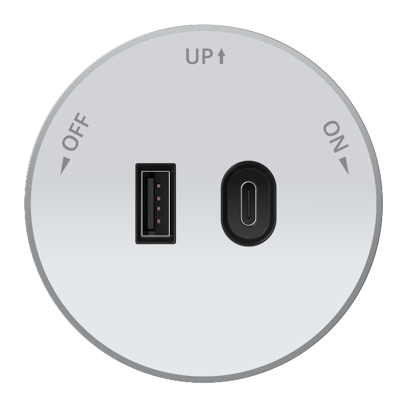 MultiTrack Розетка 2хUSB (тип А+С) 18Вт, 5В/3А Белый