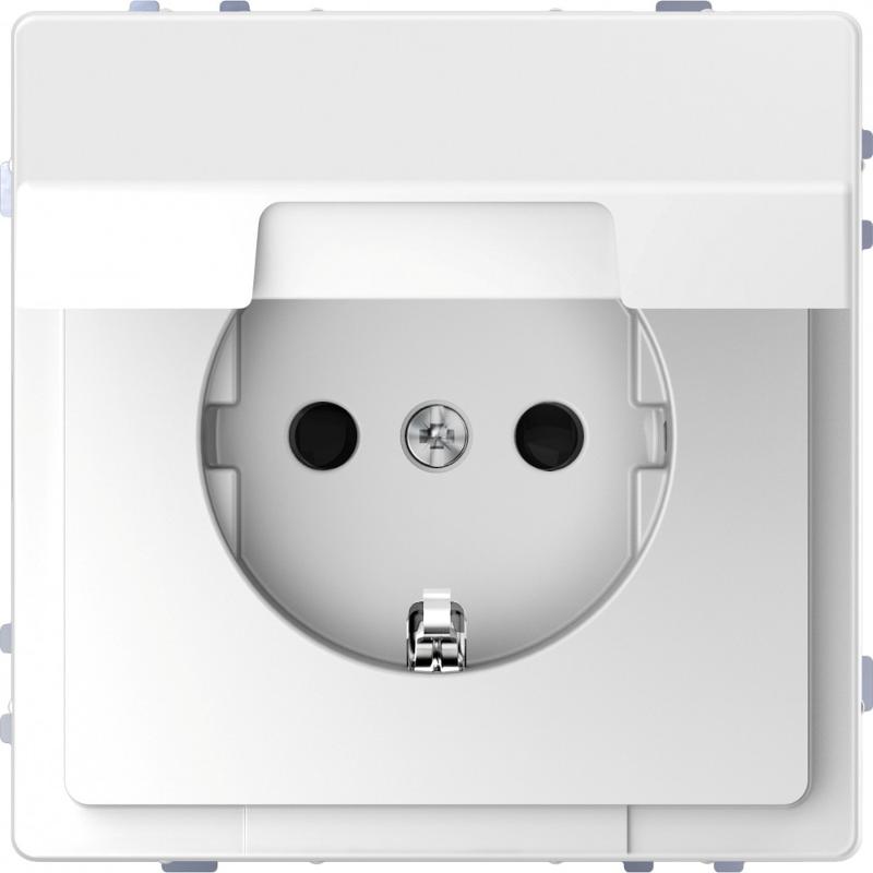 D-Life РОЗЕТКА 16А с з/к и крышкой IP20, БЕЛ. ЛОТОС , SD