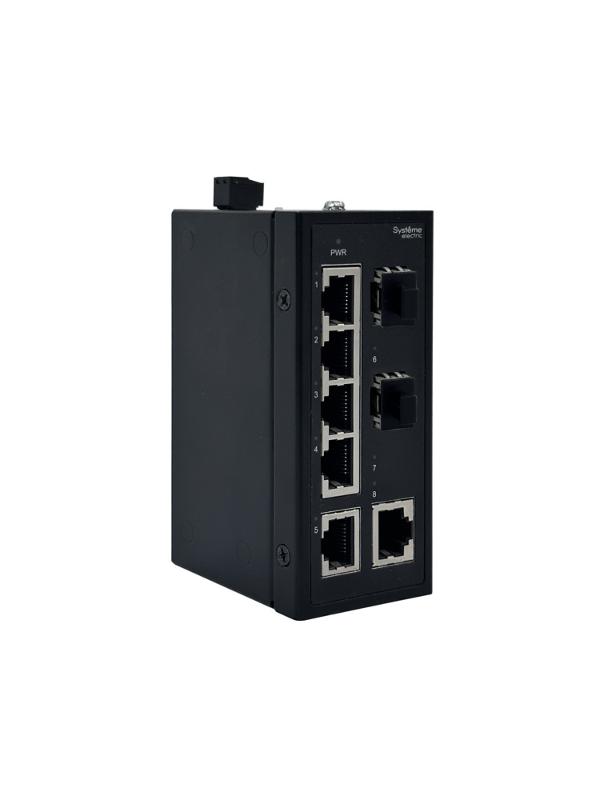 Неуправляемый промышленный коммутатор Ethernet, 6x10/100BaseT, 2x100BaseX SFP