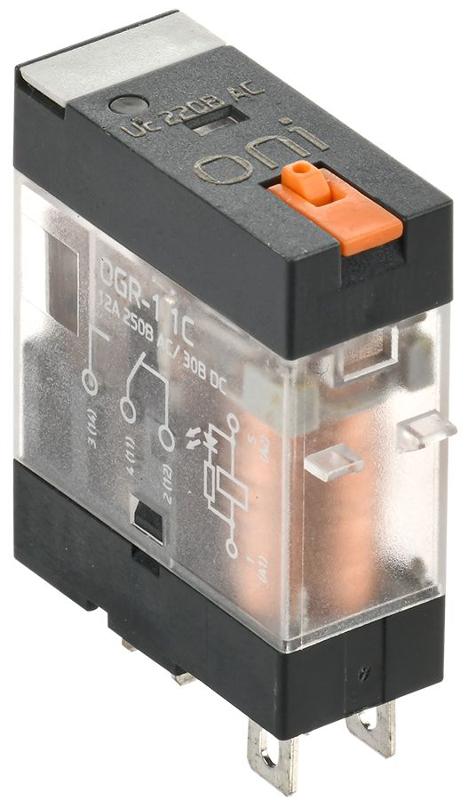 Реле общ. назнач. OGR-1 1C 220В AC с LED и тест. кнопкой