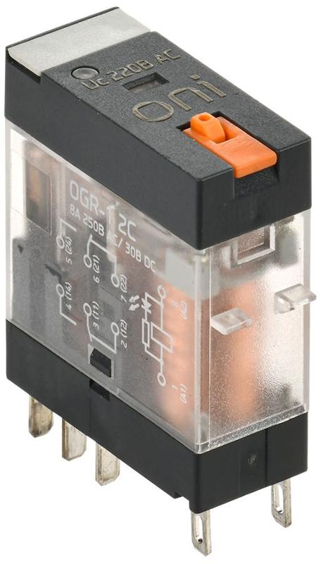 Реле общ. назнач. OGR-1 2C 220В AC с LED и тест. кнопкой