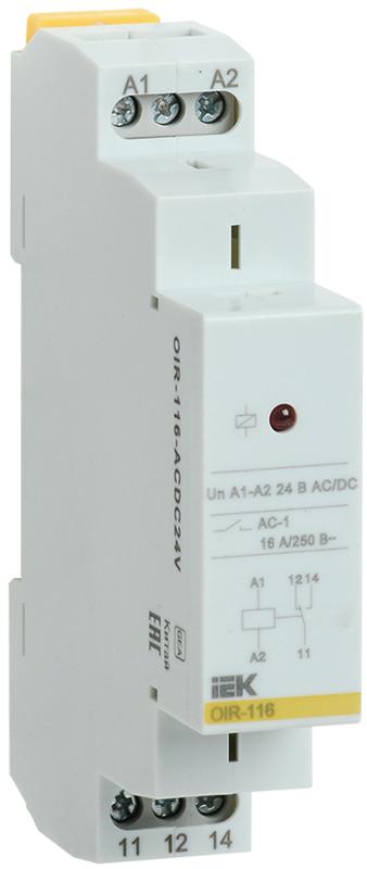 Промежут. реле.OIR 1 конт (16А). 24 В AC/DC