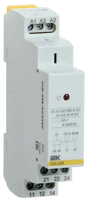 Промежут. реле.OIR 2 конт (8А). 230 В AC