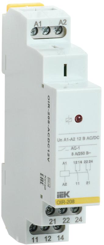 Промежут. реле.OIR 2 конт (8А). 12 В AC/DC