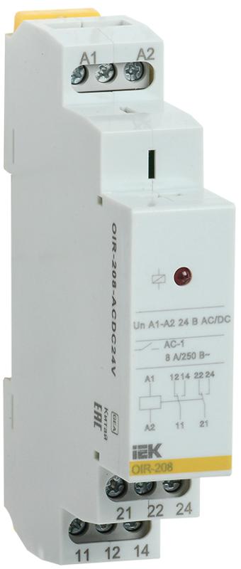 Промежут. реле.OIR 2 конт (8А). 24 В AC/DC