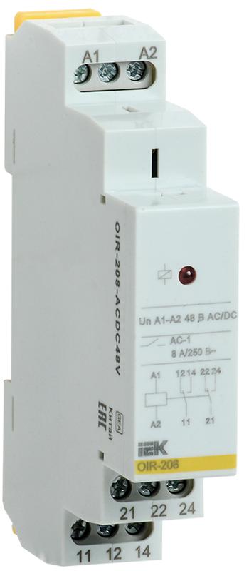 Промежут. реле.OIR 2 конт (8А). 48 В AC/DC