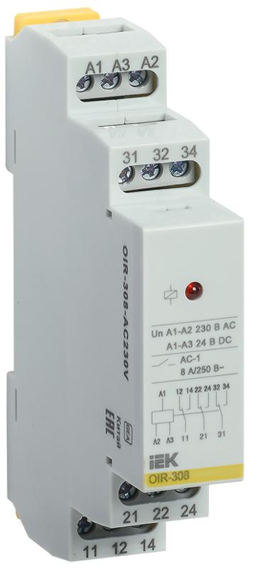 Промежут. реле.OIR 3 конт (8А). 230 В AC