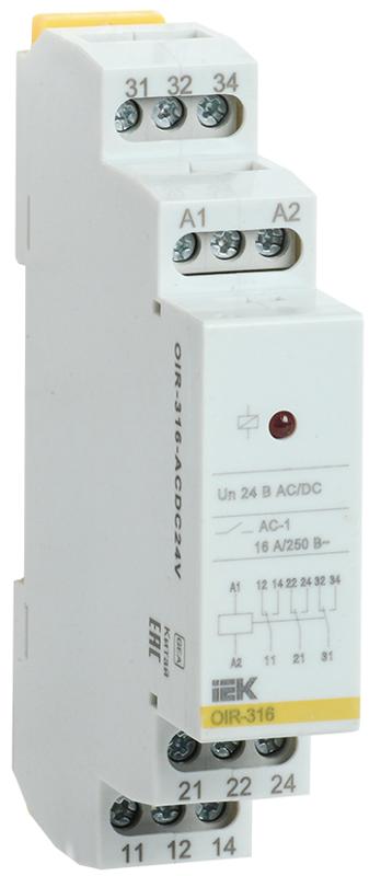 Промежут. реле.OIR 3 конт (16А). 24 В AC/DC