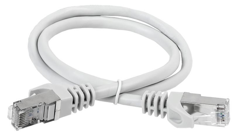 Коммутационный шнур (патч-корд), кат.6А S/FTP, LSZH, 5м, серый