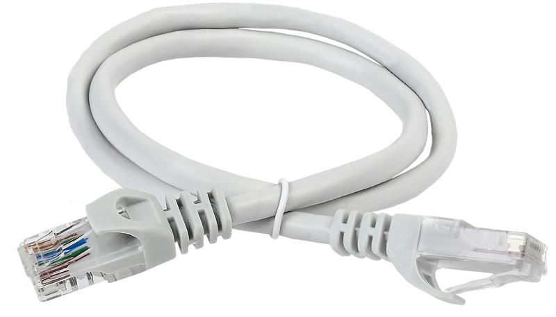 Коммутационный шнур (патч-корд), кат.6А UTP, LSZH, 0,5м, серый