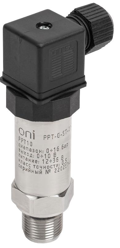 Преобр. давл. PPT10 0,5% 0-16Бар 0-10В M20 DIN43650