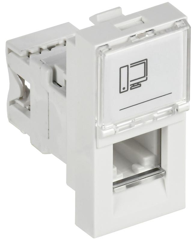 PRIMER РКИ-10-00-П-6 Розетка RJ45 кат.6 (1 модуль) белая