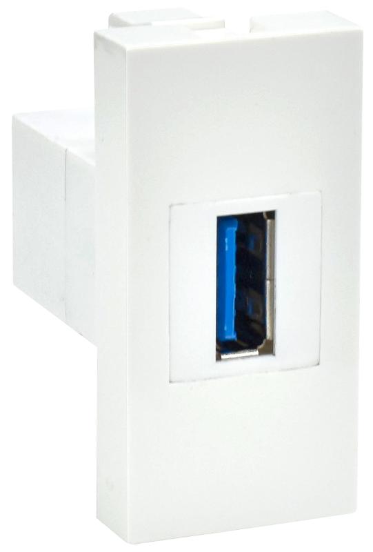 PRIMER РКЮ-10-00-П Розетка USB A 3.0 (1 мод.) бел.