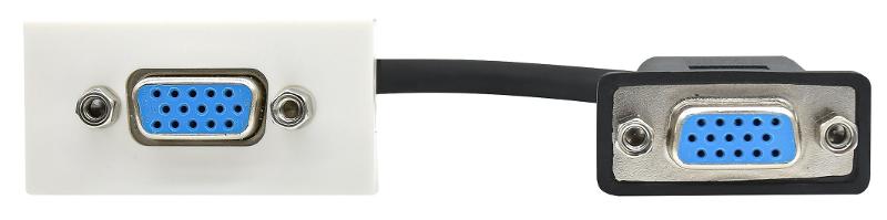 PRIMER РКМ-10-20-П Розетка VGA M/M (1 мод.) бел.