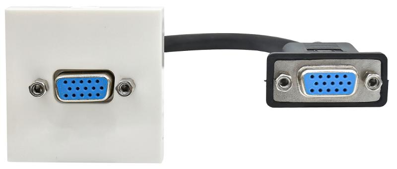 PRIMER РКМ-20-20-П Розетка VGA M/M (2 мод.) бел.