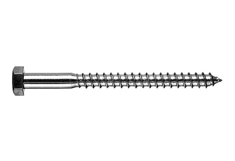 Сантехнический шуруп 8х50 DIN 571 глухарь цинк (10 шт/уп)
