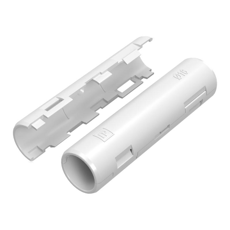 Муфта разборная d16 мм белая (10шт/500шт уп/кор)