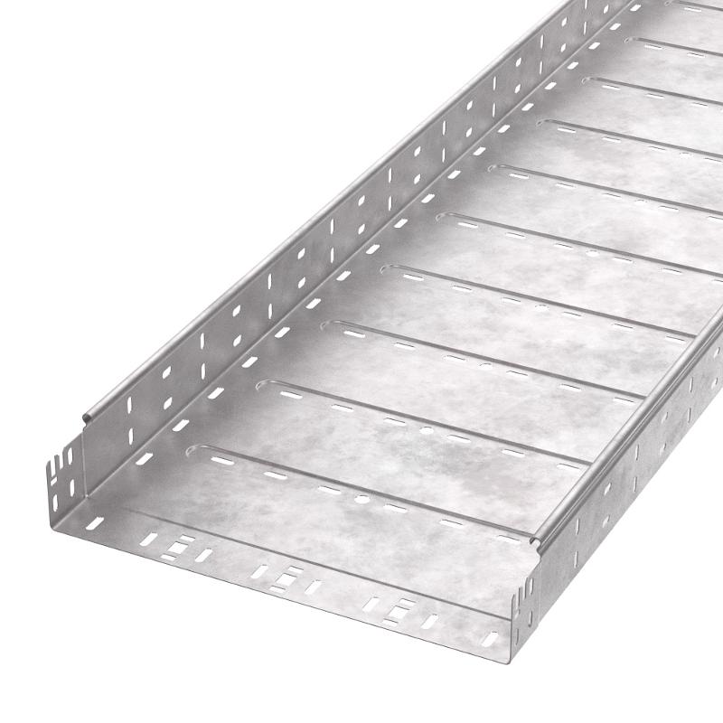 Лоток перфорированный Профи HDZ 400х80x3000 (1,0 мм) (6 м/уп)