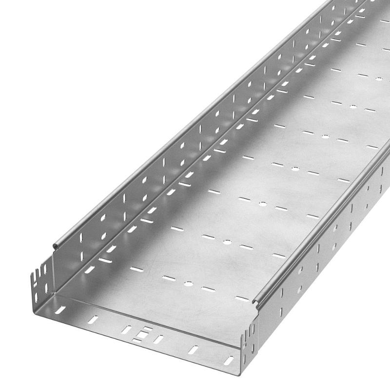 Лоток перфорированный Профи INOX (AISI 304) 300х80x3000 (1,5 мм) (6 м/уп)