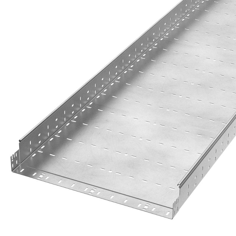 Лоток перфорированный Профи INOX (AISI 304) 600х100x3000 (1,5 мм) (6 м/уп)
