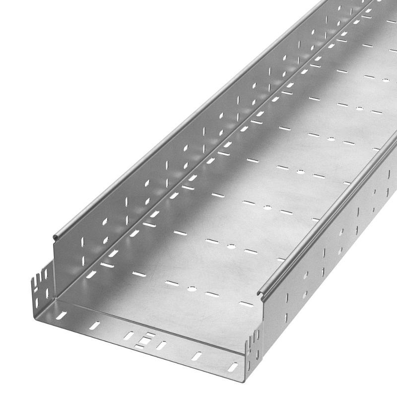 Лоток перфорированный Профи INOX (AISI 304) 300х100x6000 (1,5 мм) (12 м/уп)
