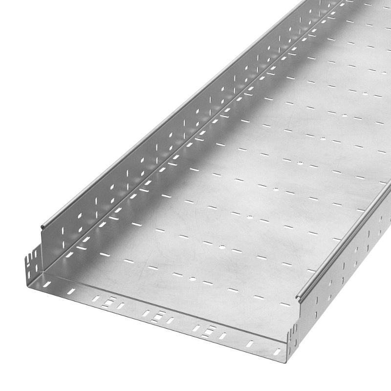 Лоток перфорированный Профи INOX (AISI 304) 500х100x6000 (1,5 мм) (12 м/уп)