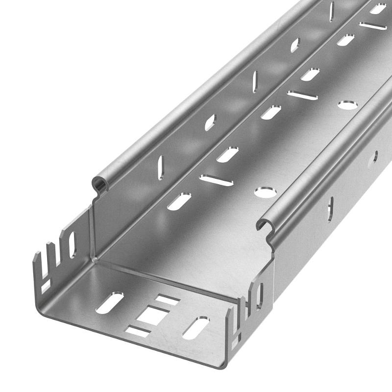 Лоток перфорированный Профи INOX (AISI 304) 100х50x3000 (1,0 мм) (6 м/уп)